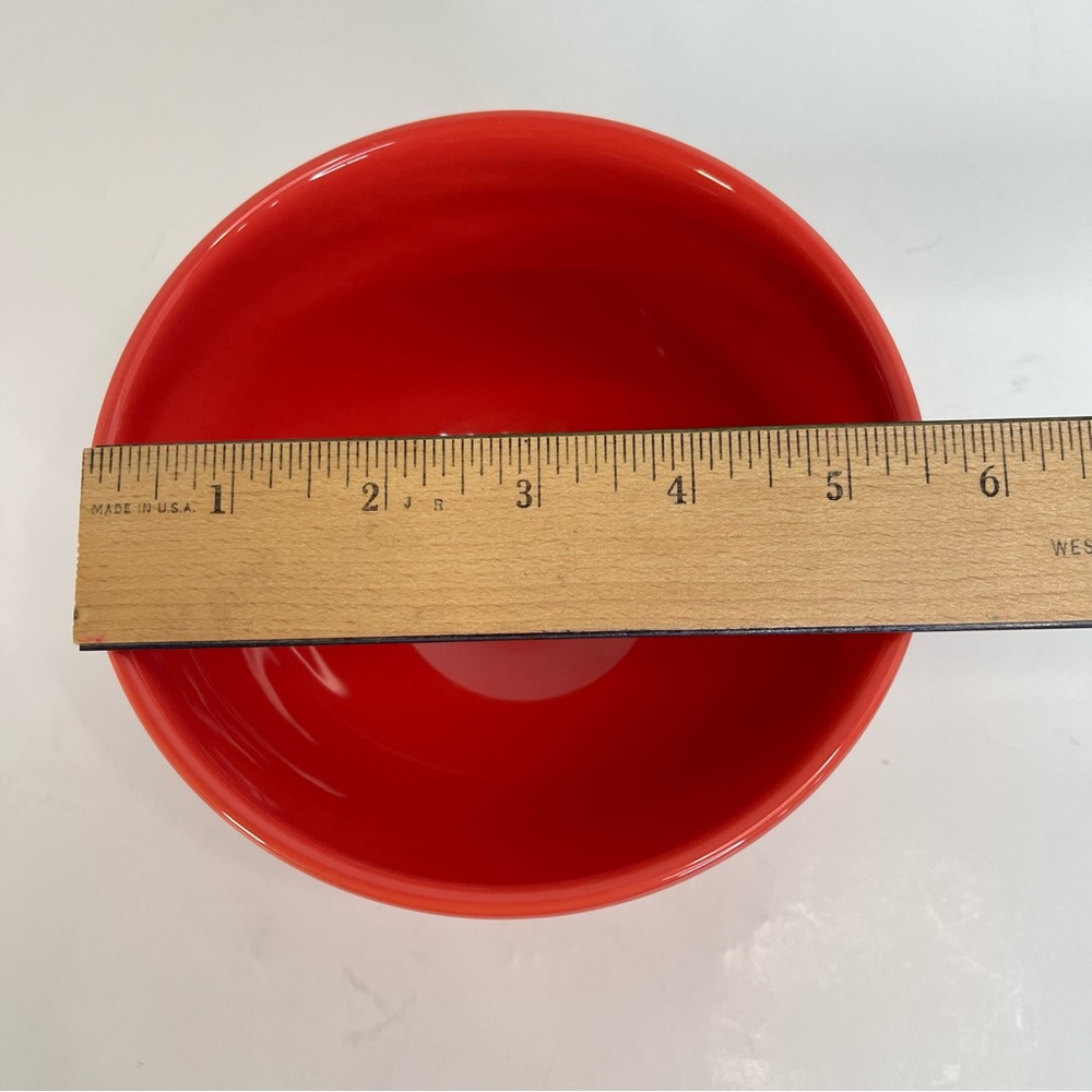 Crate&Barrel Cereal Soup Bowl Footed Ceramic Casual Colorful 5.5” Wide Orange - Picture 9 of 11